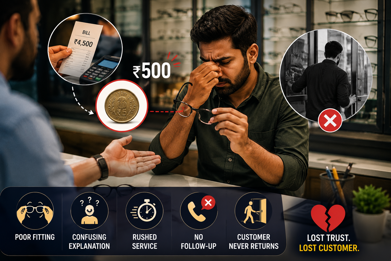 The ₹500 Mistake That Makes Customers Never Return to Your Optical Shop